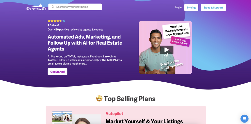 PropertySimple homepage - top real estate marketing tool